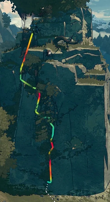 A basic route in the beginning gym of Tenzen