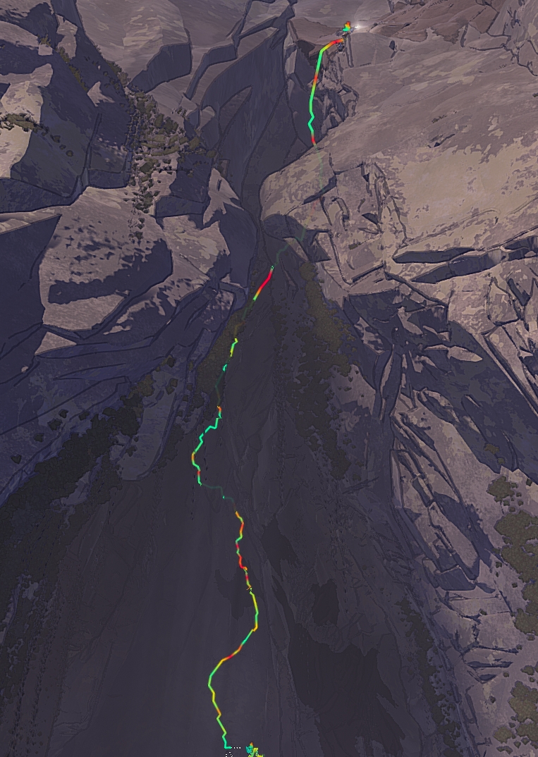 A basic route in the beginning gym of Tenzen