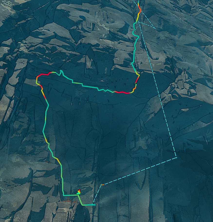 A basic route in the beginning gym of Tenzen
